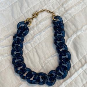 Madewell lucite necklace, blue, 20 inches